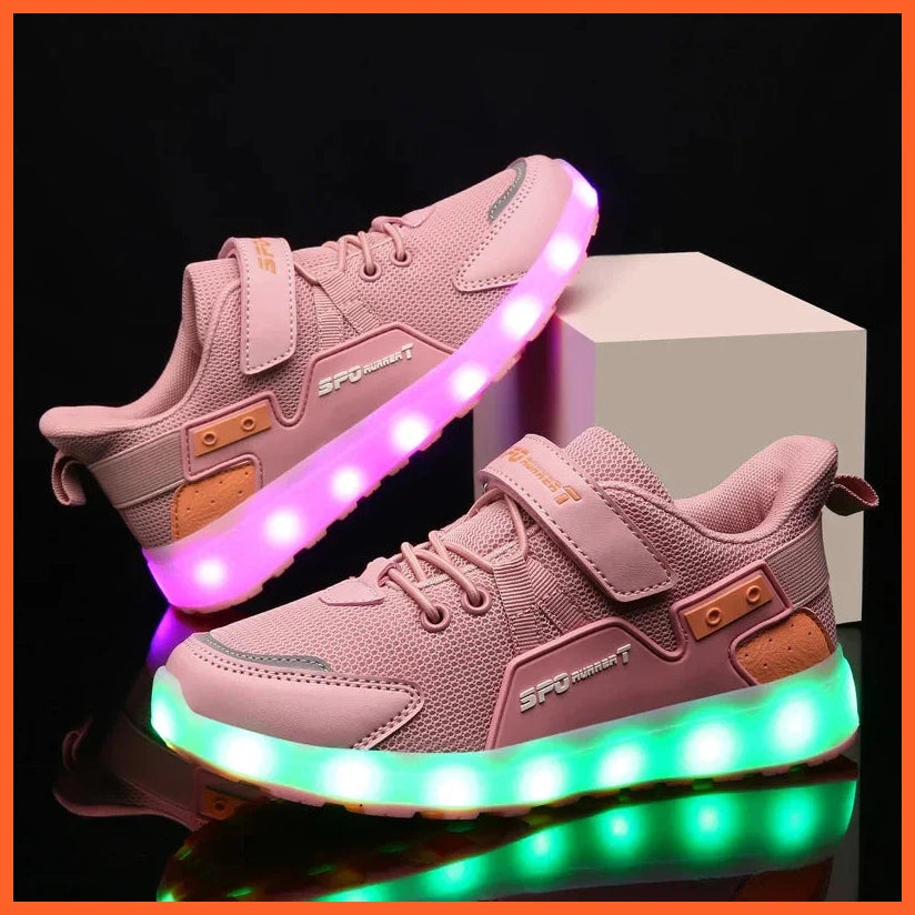 Usb Charging Designer Shoes For Kids Boys Girls | Led Sneakers Glowing Flashing Sneakers Shoes