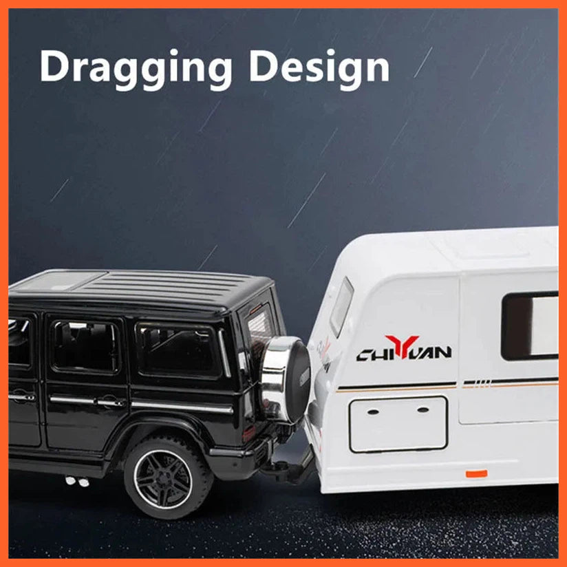 1/32 Trailer Rv Truck Car Model Diecast | Off-Road Vehicle Camper Car Model With Sound And Light