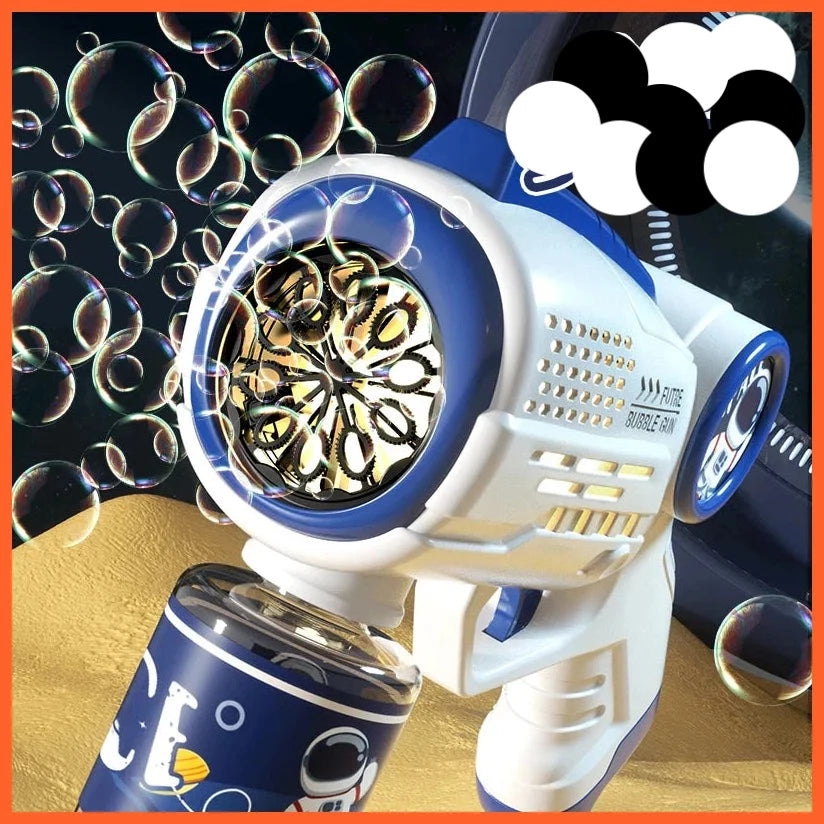 Astronaut Electric Automatic Light Bubble Machine | Bubbles Gun Summer Beach Bath Outdoor Game
