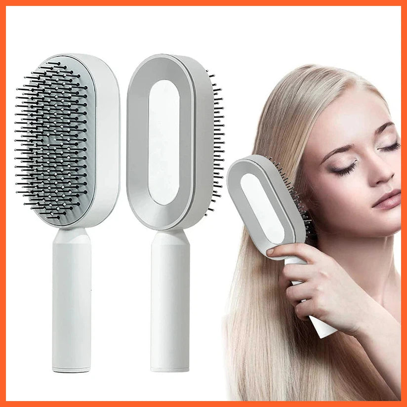 Self Cleaning Hair Brush, 3D Air Cushion Massager Brush Airbag Massage Comb Brush, Shaping Comb Self Cleaning Hair Brush