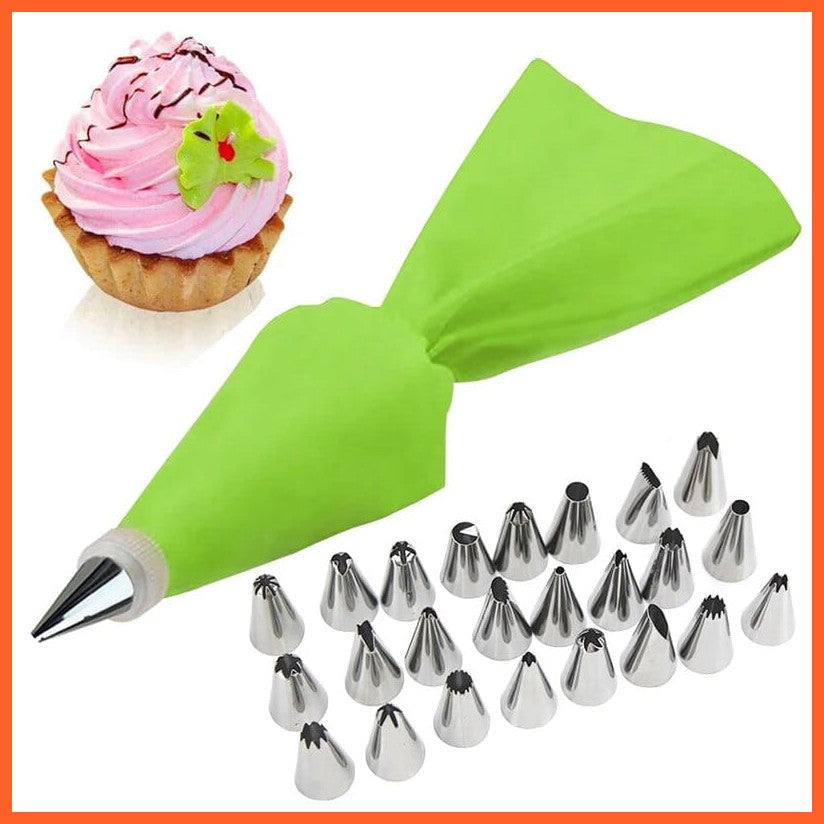whatagift.com.au A 26PCS Green Kitchen Piping Bag Set - Confectionery & Pastry Decorating Tools