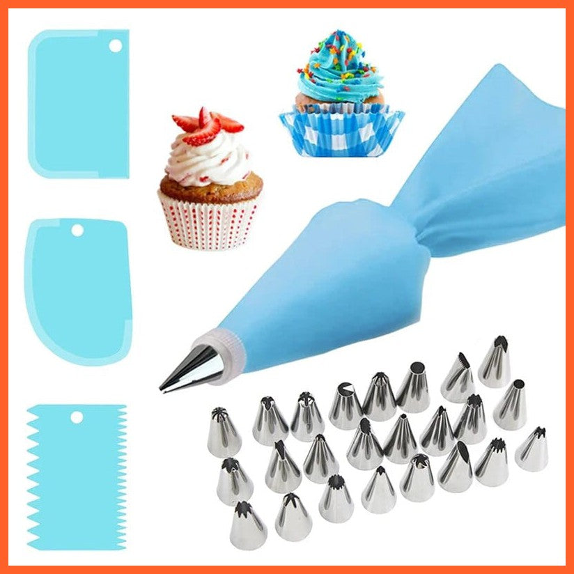 whatagift.com.au A 29PCS Blue Kitchen Piping Bag Set - Confectionery & Pastry Decorating Tools