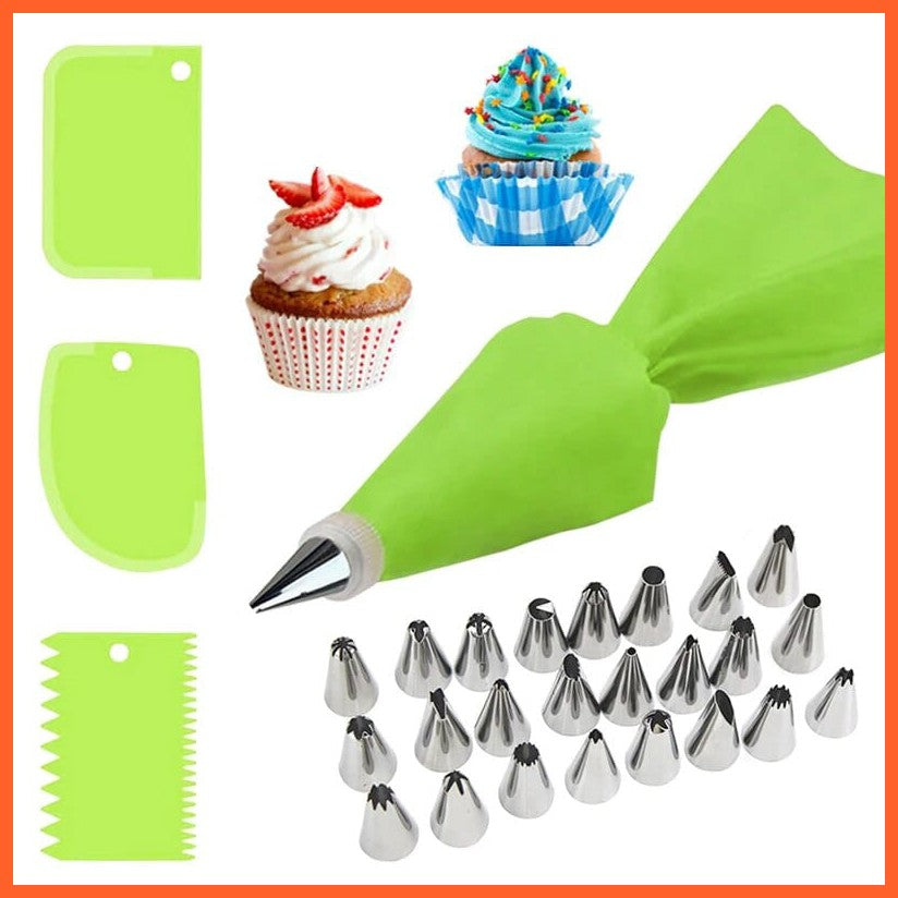 whatagift.com.au A 29PCS Green Kitchen Piping Bag Set - Confectionery & Pastry Decorating Tools