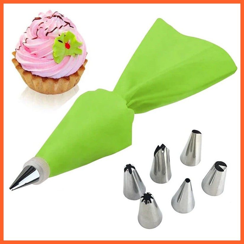 whatagift.com.au A 8PCS Green Kitchen Piping Bag Set - Confectionery & Pastry Decorating Tools