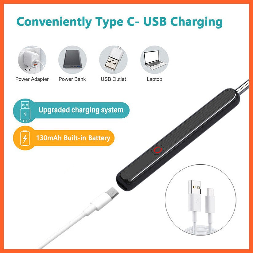 Ne3 Ear Cleaner Otoscope Ear Wax Removal Tool With Camera Led Light Wireless Ear Endoscope Ear Cleaning Kit For I-Phone