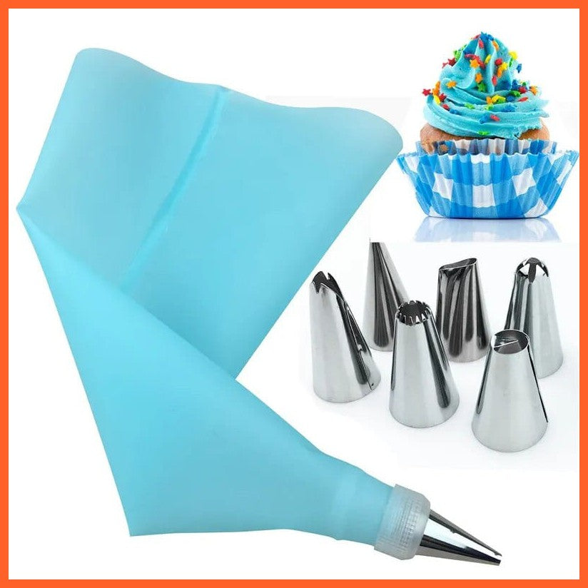 whatagift.com.au Blue Kitchen Piping Bag Set - Confectionery & Pastry Decorating Tools
