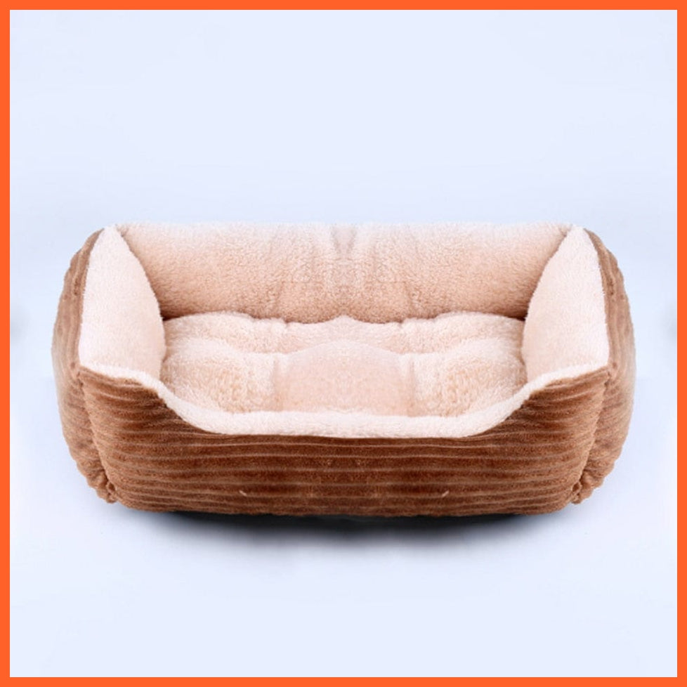 whatagift.com.au cat dog bed 01 / XS(43X34X12CM) Square Plush Bed for Dog Cat Pet | Medium Small Dog Cushion Sofa Bed