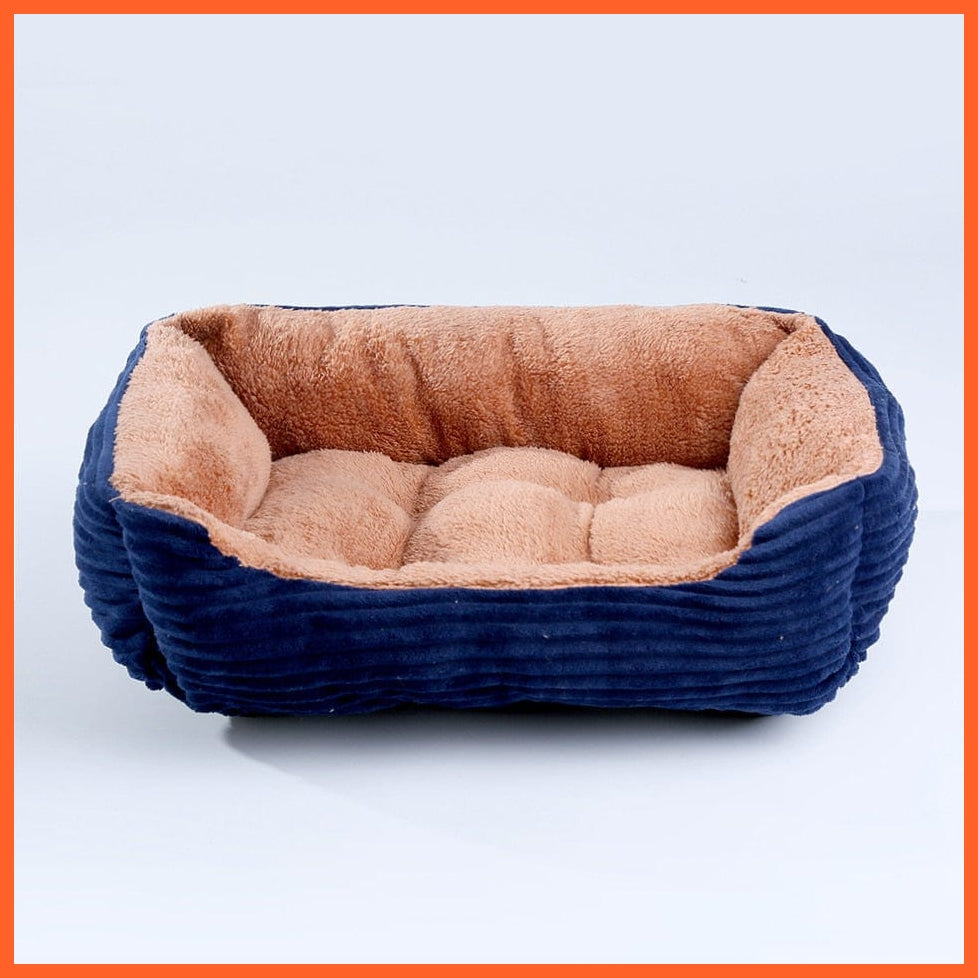 whatagift.com.au cat dog bed 03 / XS(43X34X12CM) Square Plush Bed for Dog Cat Pet | Medium Small Dog Cushion Sofa Bed