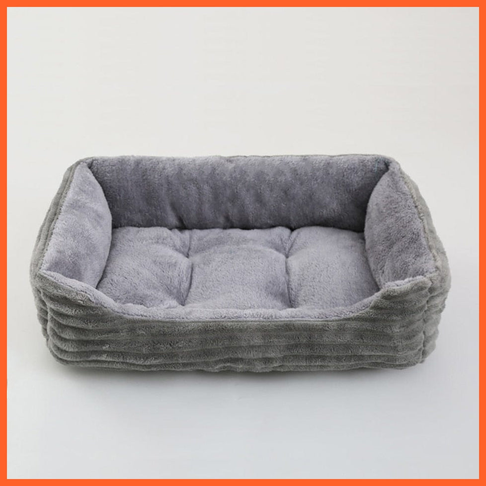 whatagift.com.au cat dog bed 04 / XS(43X34X12CM) Square Plush Bed for Dog Cat Pet | Medium Small Dog Cushion Sofa Bed