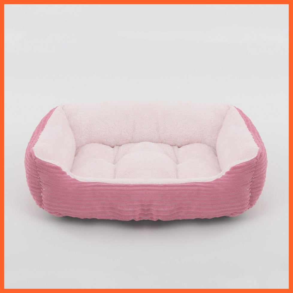 whatagift.com.au cat dog bed 06 / XS(43X34X12CM) Square Plush Bed for Dog Cat Pet | Medium Small Dog Cushion Sofa Bed