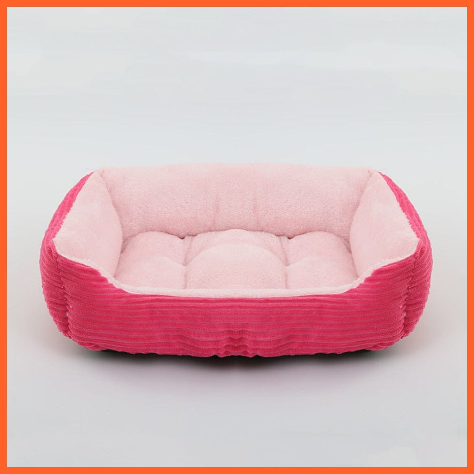 whatagift.com.au cat dog bed 07 / XS(43X34X12CM) Square Plush Bed for Dog Cat Pet | Medium Small Dog Cushion Sofa Bed