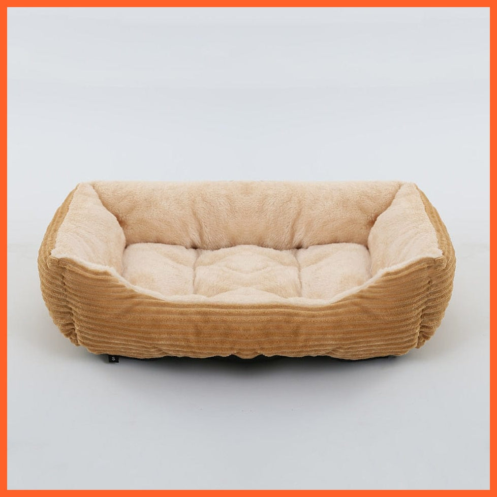 whatagift.com.au cat dog bed 08 / XS(43X34X12CM) Square Plush Bed for Dog Cat Pet | Medium Small Dog Cushion Sofa Bed