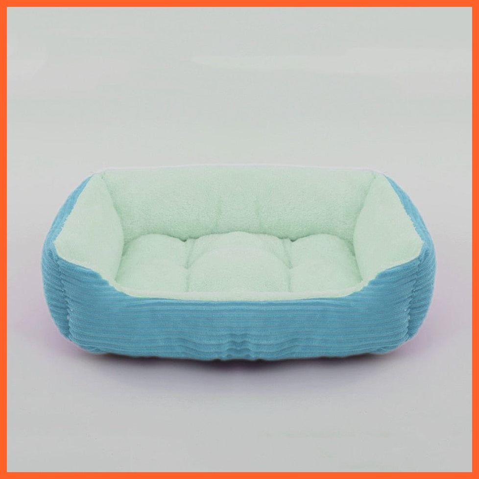 whatagift.com.au cat dog bed 11 / XS(43X34X12CM) Square Plush Bed for Dog Cat Pet | Medium Small Dog Cushion Sofa Bed