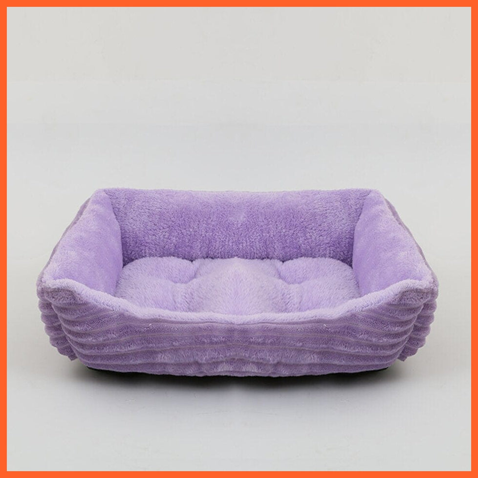 whatagift.com.au cat dog bed 12 / XS(43X34X12CM) Square Plush Bed for Dog Cat Pet | Medium Small Dog Cushion Sofa Bed