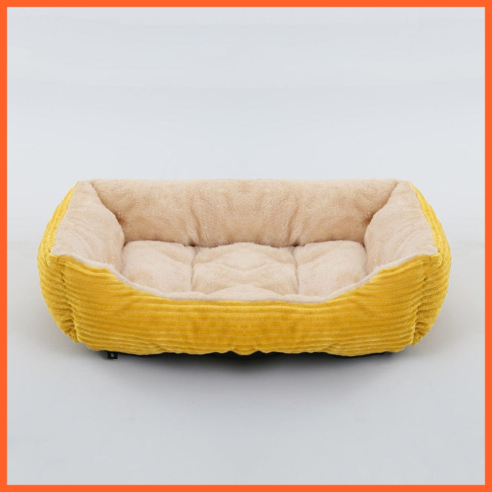 whatagift.com.au cat dog bed 13 / XS(43X34X12CM) Square Plush Bed for Dog Cat Pet | Medium Small Dog Cushion Sofa Bed
