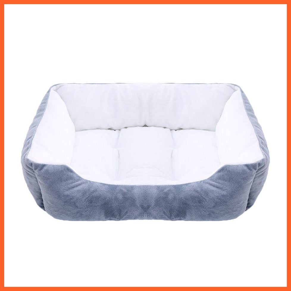 whatagift.com.au cat dog bed 14 / XS(43X34X12CM) Square Plush Bed for Dog Cat Pet | Medium Small Dog Cushion Sofa Bed