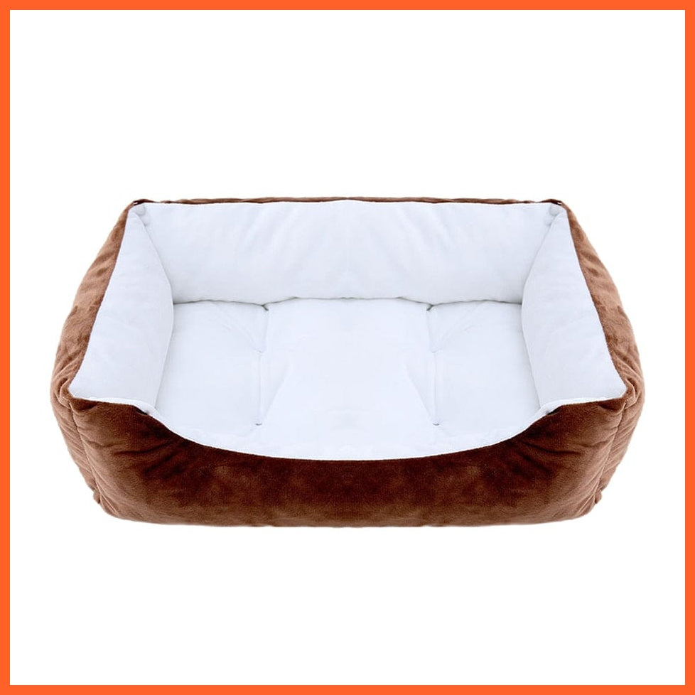 whatagift.com.au cat dog bed 15 / XS(43X34X12CM) Square Plush Bed for Dog Cat Pet | Medium Small Dog Cushion Sofa Bed