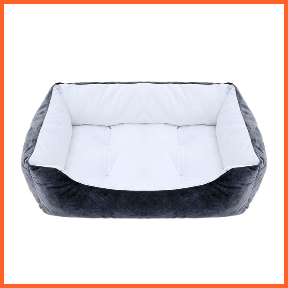 whatagift.com.au cat dog bed 16 / XS(43X34X12CM) Square Plush Bed for Dog Cat Pet | Medium Small Dog Cushion Sofa Bed
