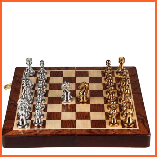 whatagift.com.au Chess Premium Folding Chess Board With Quality Chess Pieces
