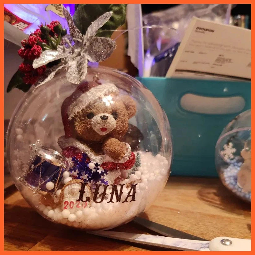 whatagift.com.au Christmas Fillable Baubles - Transparent Ornaments for Christmas tree Decor