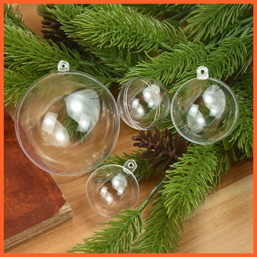 whatagift.com.au Christmas Fillable Baubles - Transparent Ornaments for Christmas tree Decor