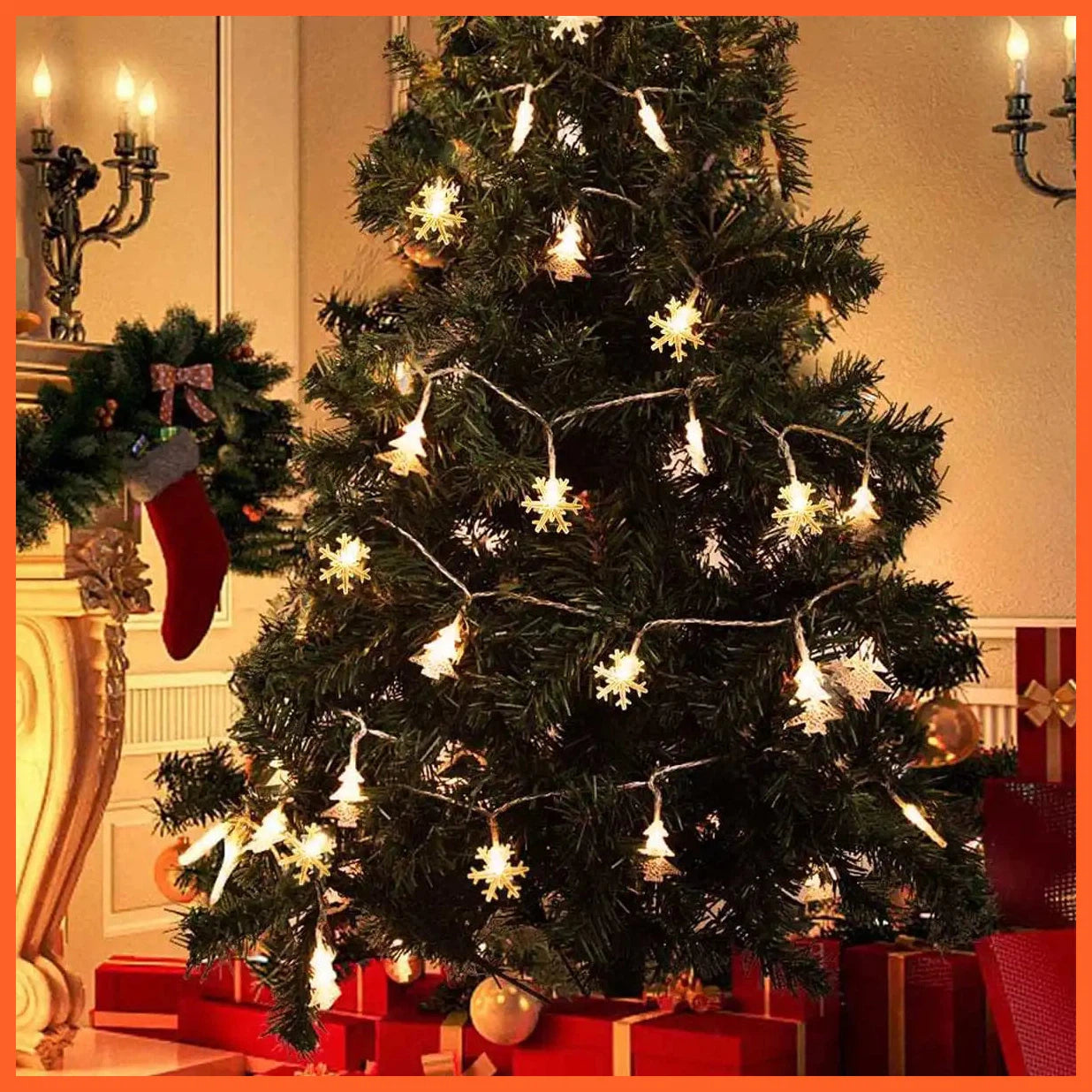 whatagift.com.au Christmas Tree Snowflake LED String Lights | Christmas Decoration