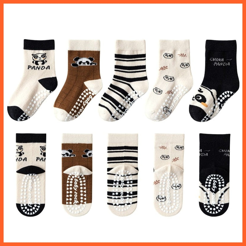whatagift.com.au DJ-936(5 pairs) / S(1T-3T) Cotton Non-slip Socks for Kids