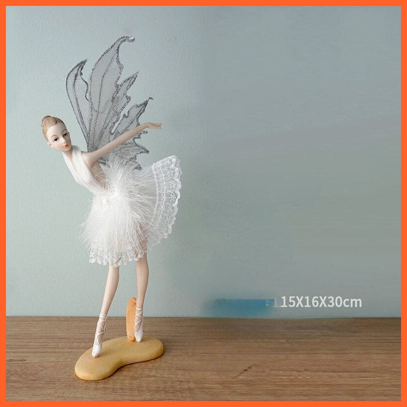 whatagift.com.au Dorsal hand Ballet Dance Elves Angels Girls Resin Figure Home Decore