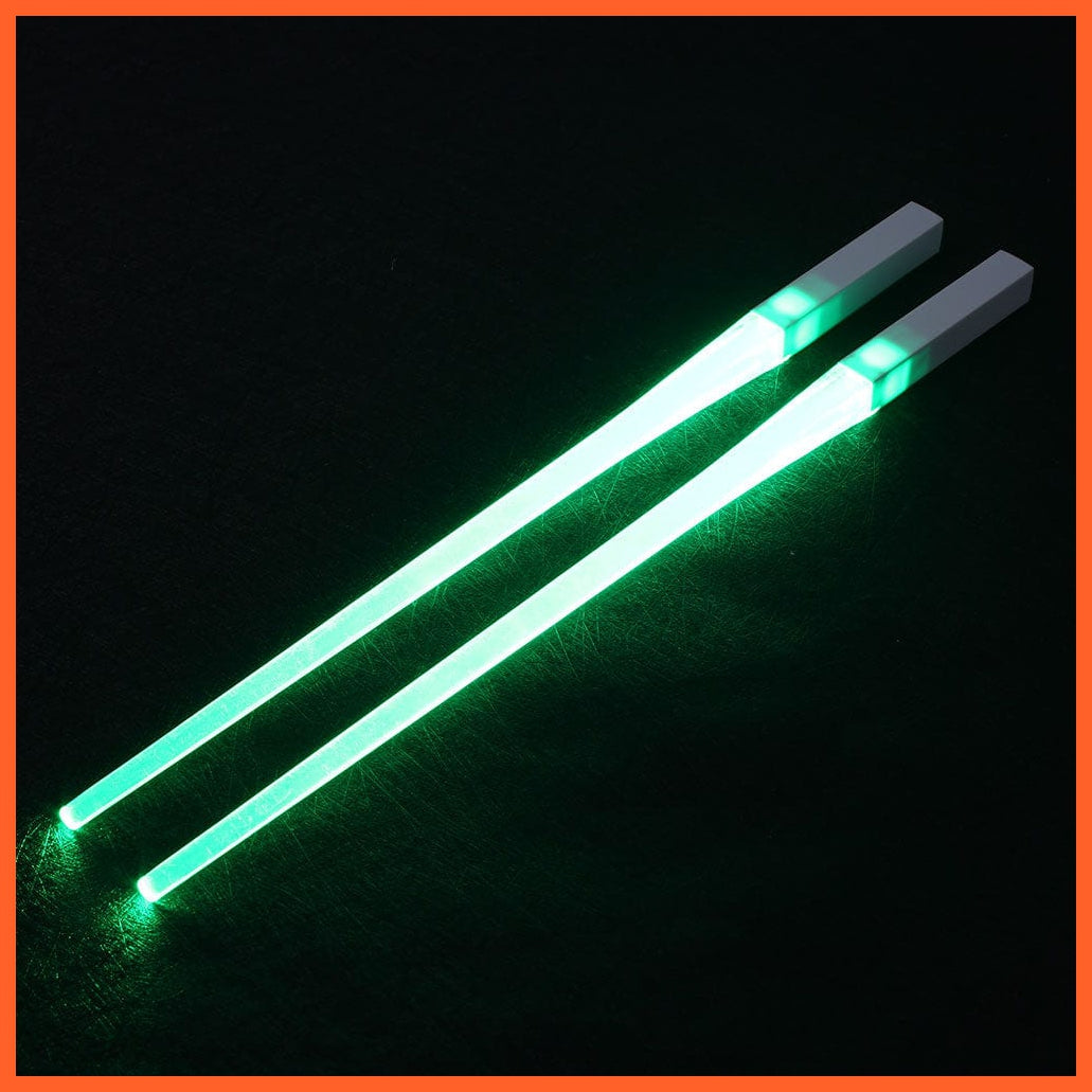 whatagift.com.au Green / China 1 Pair LED Luminous Chopsticks | Light Up Durable Lightweight Chopsticks For Halloween Party