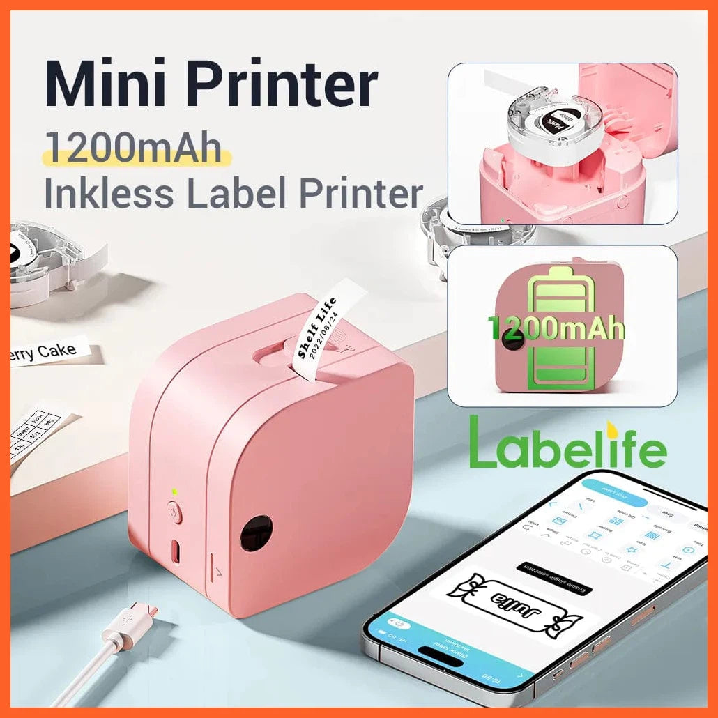 whatagift.com.au Label Printer 1200mAh Rechargeable Label Maker