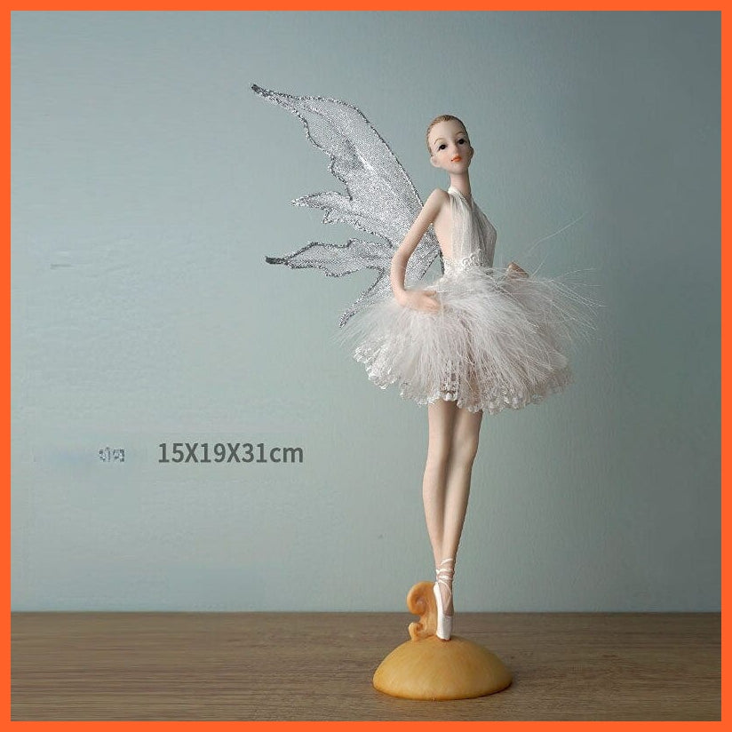 whatagift.com.au Lateral face Ballet Dance Elves Angels Girls Resin Figure Home Decore