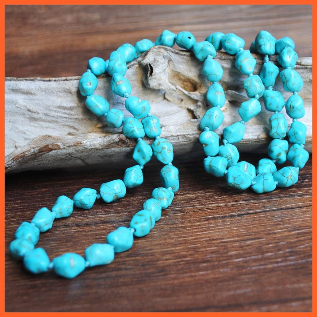 whatagift.com.au Long Necklace New Turquoise Bracelet Necklace Bracelet Earring Ring Jewelry Sets Women