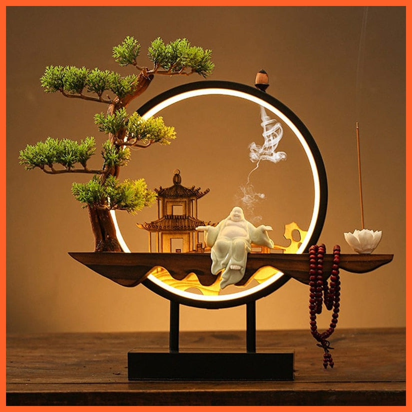 whatagift.com.au lotus Beautiful Incense Burner Statue Holder Lamp For Home Decore