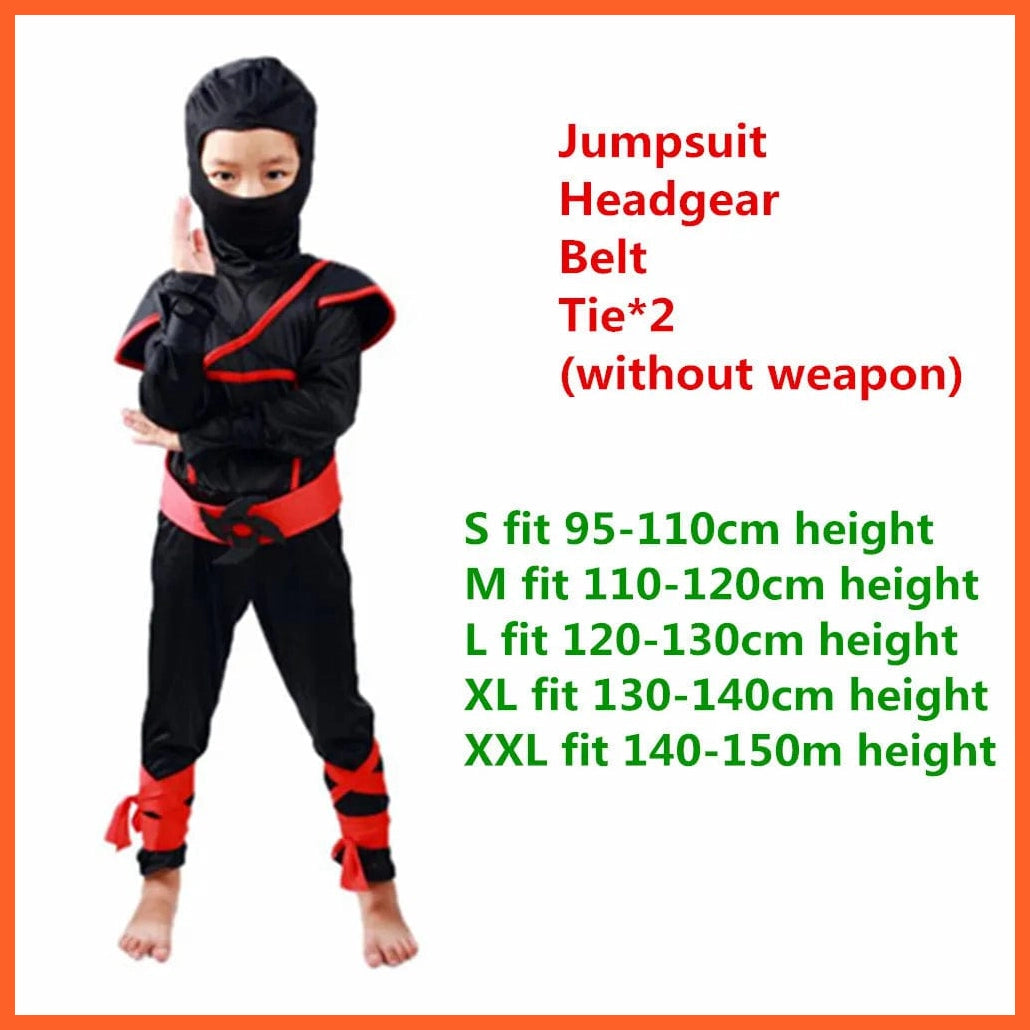 whatagift.com.au Ninja 1 / (110)S 95-110cm / Ninja Ninjas Costumes | Halloween Party Boys Girls Warrior Cosplay Costume
