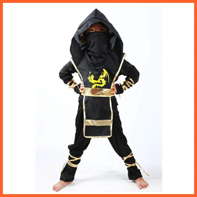 whatagift.com.au Ninja 2 / (110)S 95-110cm / Ninja Ninjas Costumes | Halloween Party Boys Girls Warrior Cosplay Costume