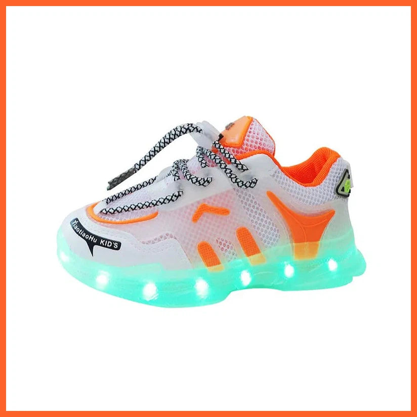 whatagift.com.au Orange / 24 USB Charging LED Baby Shoes