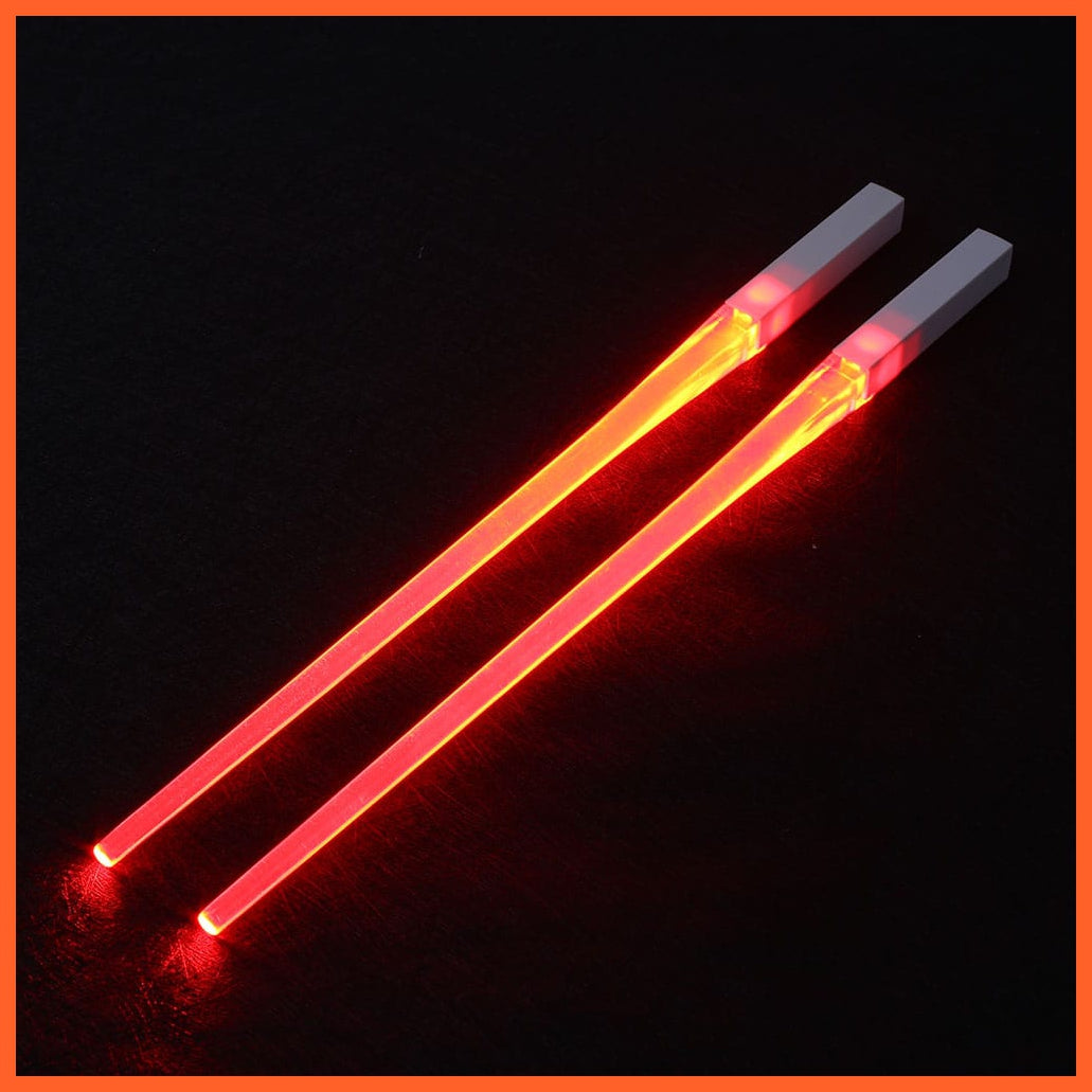 whatagift.com.au Orange / China 1 Pair LED Luminous Chopsticks | Light Up Durable Lightweight Chopsticks For Halloween Party