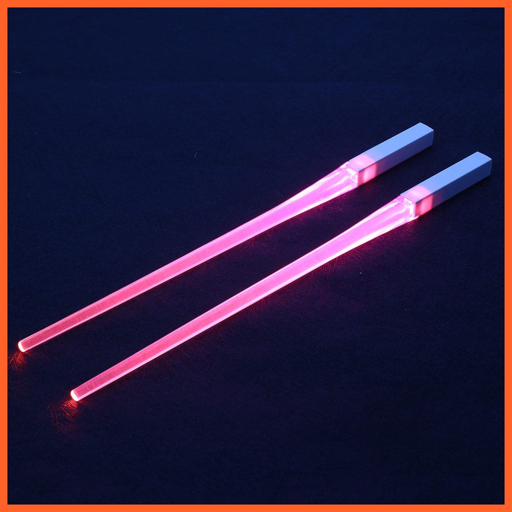 whatagift.com.au Pink / China 1 Pair LED Luminous Chopsticks | Light Up Durable Lightweight Chopsticks For Halloween Party