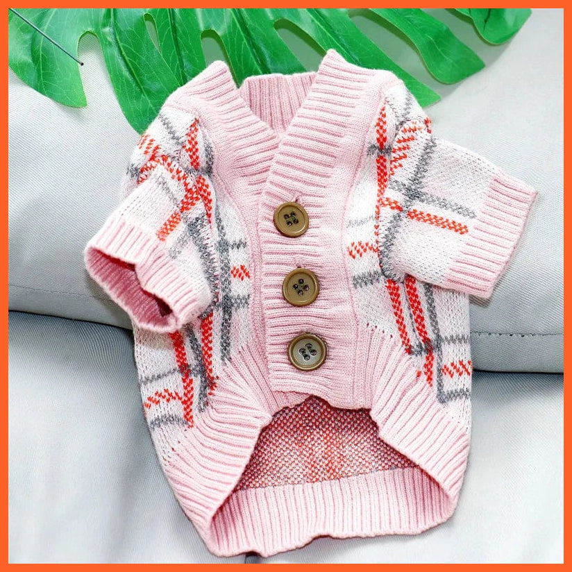 whatagift.com.au pink / XS Striped Knitted Sweater Coat for Puppies and Kittens | Winter Clothes for Pet, Dog, Cat