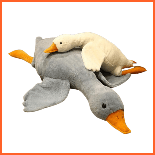 whatagift.com.au Plush Toys 50-190Cm Giant Duck Plush Toys Fluffy Sleep Pillow | Cute Animal Stuffed Swan Goose Soft Pillow | For Kids Girls Birthday Gifts