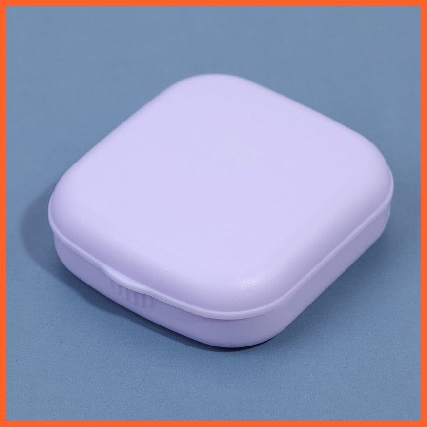 whatagift.com.au Purple 1PC Lovely  Pocket Mini Contact Lens Case Travel Kit