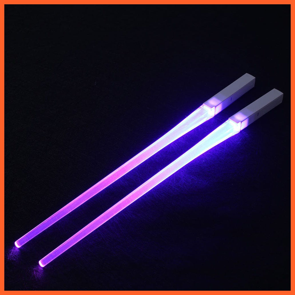 whatagift.com.au Purple / China 1 Pair LED Luminous Chopsticks | Light Up Durable Lightweight Chopsticks For Halloween Party