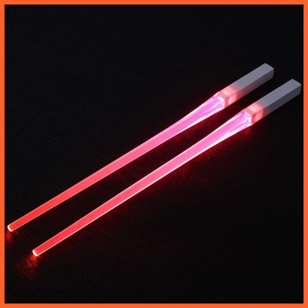 whatagift.com.au Red / China 1 Pair LED Luminous Chopsticks | Light Up Durable Lightweight Chopsticks For Halloween Party