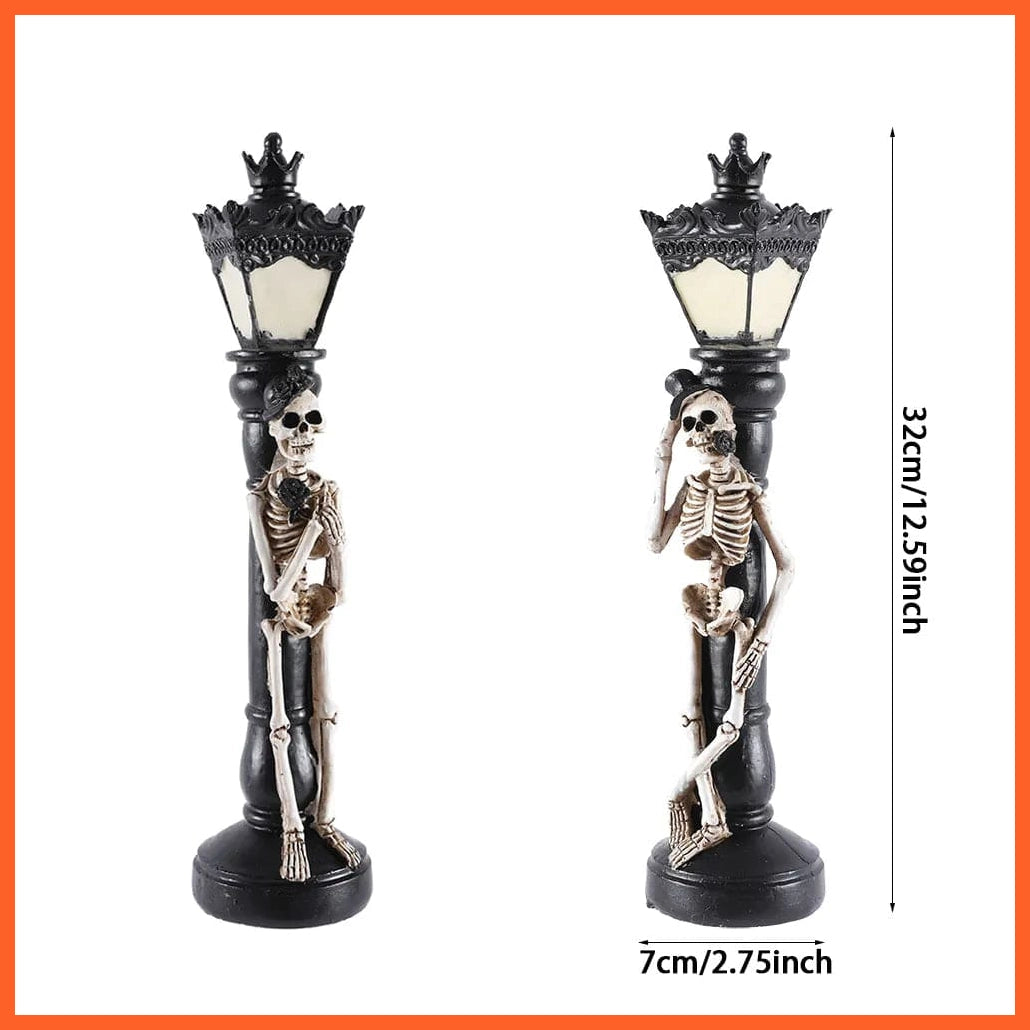 whatagift.com.au Skeleton Street Lamp Halloween Glow Resin Skeleton Street Lamp for Home Table | Halloween Party Decoration Supplies