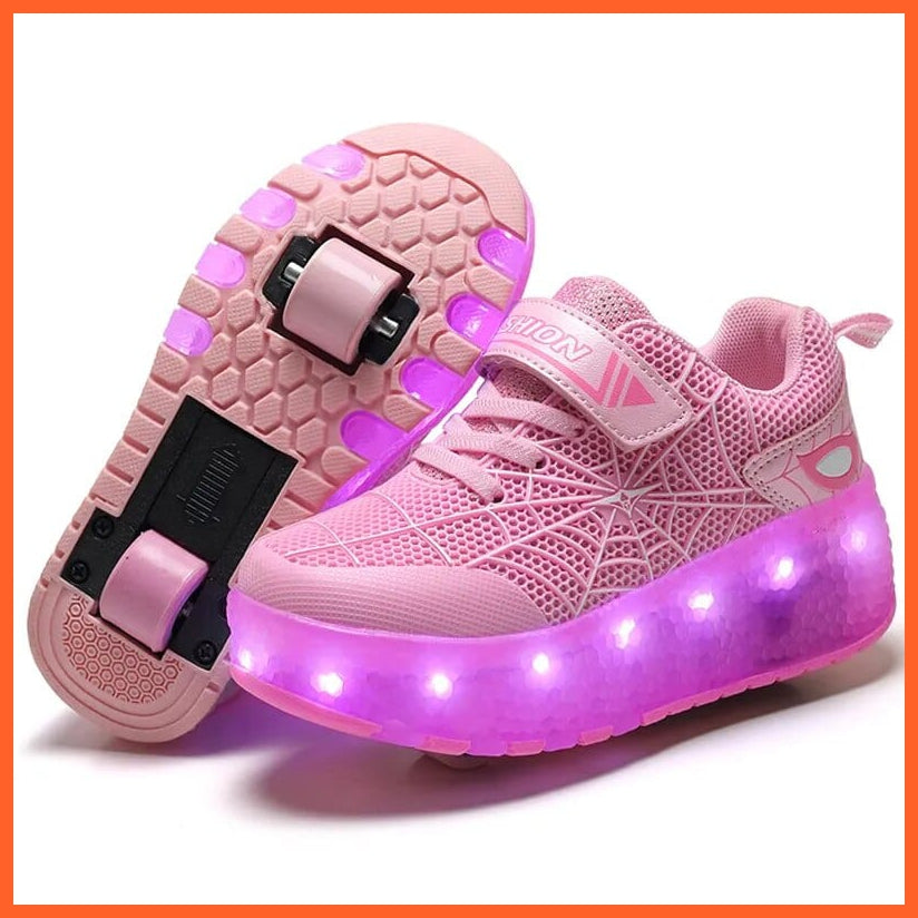 whatagift.com.au Sparkling Led Two Wheel Roller Range | Kids Led Light Shoes  | Kids Led Light Roller Wheel Shoes