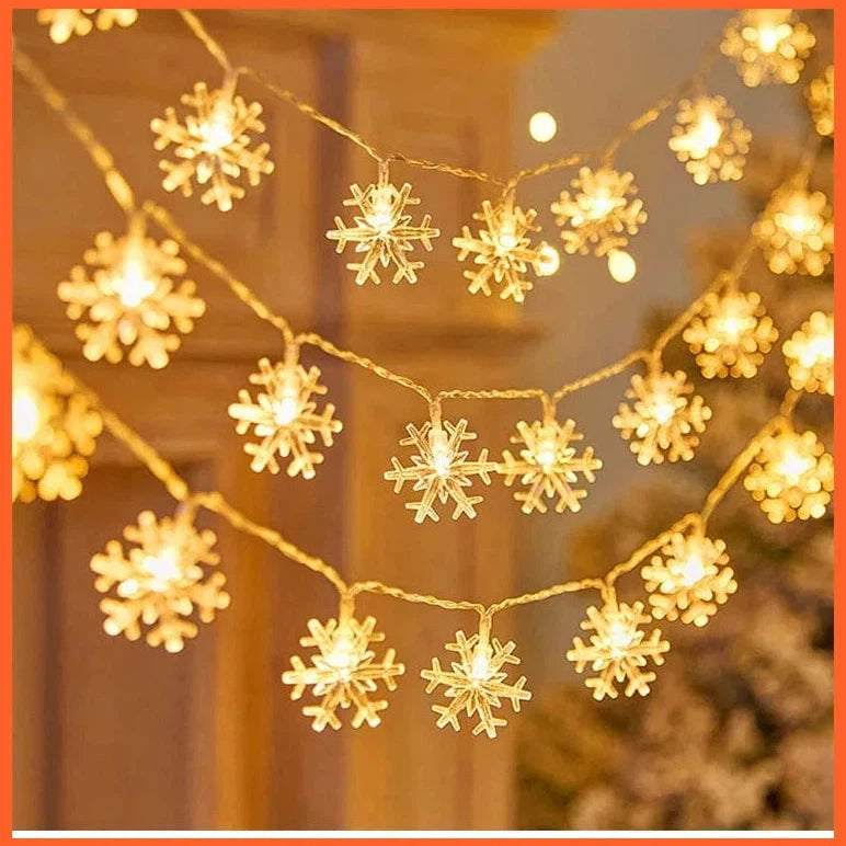 whatagift.com.au style 7 / 1.5M 10LED / CHINA Christmas Tree Snowflake LED String Lights | Christmas Decoration