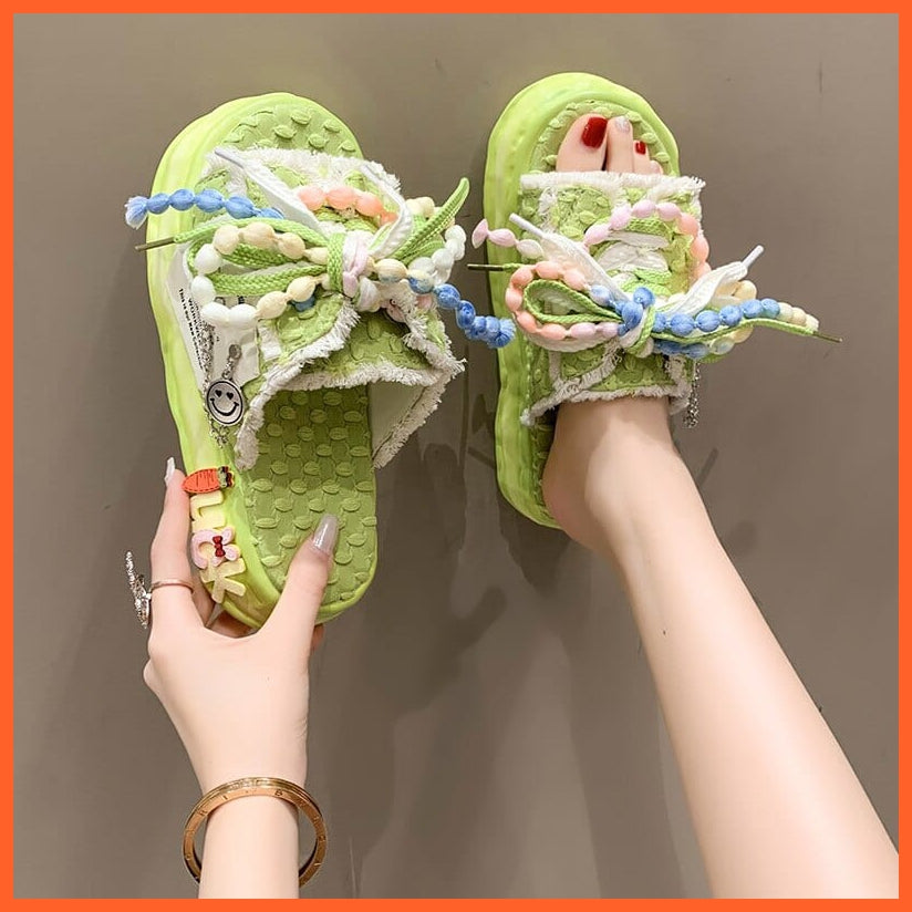 whatagift.com.au Summer Weave Slippers for Women | Vibrant Flip Flops | Candy Color Clogs