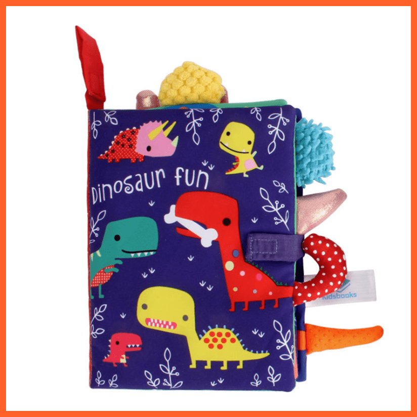 whatagift.com.au 0 1 Baby Kids Fabric Books Early Learning Educational Cloth Book 0-12 Months Develop Cognize Animal Tails Reading Toy погремушки