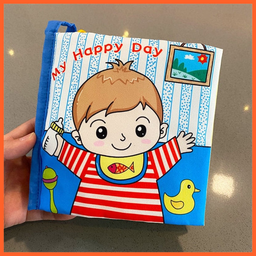 whatagift.com.au 0 13 Baby Puzzle Fabric Books Parent-Child Interaction Early Learning Cloth Book 0-12 Months Ring Paper Develop Cognize Reading Toys