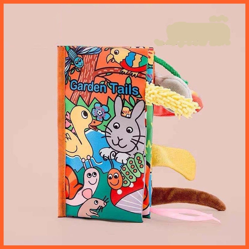 whatagift.com.au 0 16 Baby Kids Fabric Books Early Learning Educational Cloth Book 0-12 Months Develop Cognize Animal Tails Reading Toy погремушки
